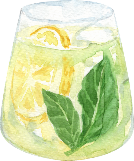 Watercolor lemonade drink